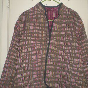 Women's Vintage Jacket Colorful Woven Stripes Handmade?